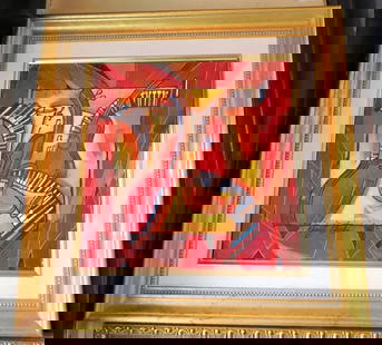 FRAMED ORIG OIL MUSCIAL INSTRUMENT PAINTING SIGNED BY SHOSHI CHAYAT: FRAMED ORIG OIL MUSCIAL INSTRUMENT PAINTING SIGNED BY SHOSHI CHAYAT The Following Item we are Offering is An Outstanding Rare Original Oil Musical Instrument Painting on Canvas. Exclusively by Artist