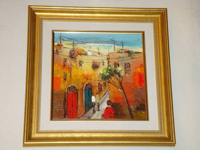 FRAMED ORIGINAL OIL LANDSCAPE PAINTING SIGNED BY JACOB CHAYAT!!: FRAMED ORIGINAL OIL LANDSCAPE PAINTING SIGNED BY JACOB CHAYAT!! RARE FRAMED ORIGINAL OIL LANDSCAPE PAINTING SIGNED BY JACOB CHAYAT!! The Following Item we are Offering is An Outstanding Rare Edition O