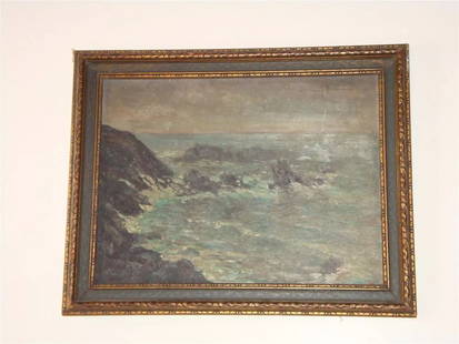 ORG PAINTING / BOARD NORMANDY SEASCAPE WATER SCENE 1910: ORG PAINTING / BOARD NORMANDY SEASCAPE WATER SCENE 1910 ORG PAINTING / BOARD NORMANDY SEASCAPE WATER SCENE 1910 Search A Spectacular Original Oil on Canvas featuring a Water Scene in Normandy. Titled