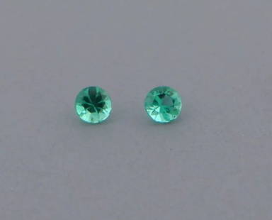2mm MATCHING PAIR ROUND CUT NATURAL UNTREATED COLOMBIAN EMERALD GREEN: LOOSE NATURAL PRINCESS CUT COLOMBIAN EMERALD Sale is for 1 princess cut natural Colombian emerald Emerald measures 2.2mm x 2.2mm If you purchase 2 and want matching pair please let me know. New,