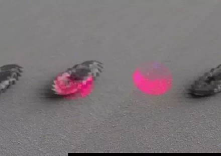 3.5mm ROUND MATCHING PAIR CABOCHON NATURAL PIGEON BLOOD RUBY: LOOSE NATURAL PIGEON BLOOD RUBY Sale is for 2 round cabochon natural rubies (no glass filled or lead filled) Matching pair Rubies measures 3.5mm in diameter Natural pigeon blood color New, never used