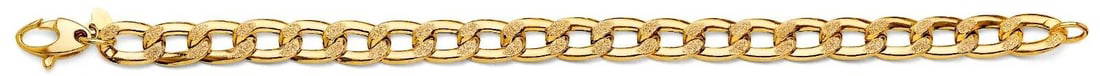 NEW 14K YELLOW GOLD HOLLOW BAR CURB BRACELET: NEW 14K YELLOW GOLD HOLLOW DIA BAR CURB BRACELET 14K YELLOW GOLD NEW HOLLOW DIA BAR CURB BRACELET WEIGHT: 4.9 g