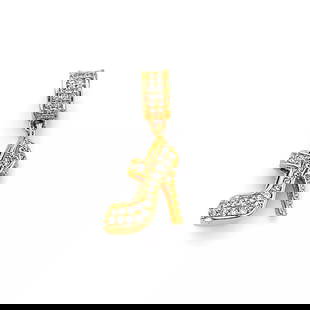 NEW 14K YELLOW GOLD CZ SHOE CHARM FOR MIX&MATCH BRACELET: NEW 14K YELLOW GOLD CZ SHOE CHARM FOR MIX&MATCH BRACELET 14K YELLOW GOLD NEW CZ SHOE CHARM FOR MIX&MATCH BRACELET WEIGHT: 2.1 g