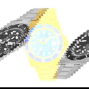 ROLEX 18K YELLOW GOLD 40MM SUBMARINER BLUE DIAL 116618LB BOX WARRANTY 2017 MINTY: ROLEX 18K YELLOW GOLD 40MM SUBMARINER BLUE DIAL 116618LB BOX WARRANTY 2017 MINTY ROLEX 18K Yellow Gold 40mm Submariner Date Blue Dial 116618LB Box Warranty 2017 Pre-Owned Gent's 18K Yellow Gold 40mm