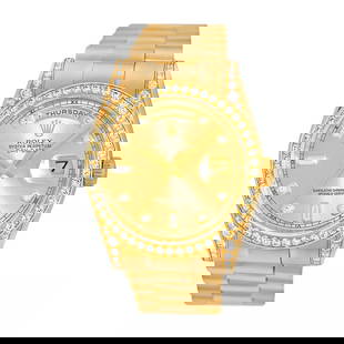 ROLEX 18K YELLOW GOLD 36MM DIAMOND DAY-DATE PRESIDENT 118388 BOX WARRANTY 2013: ROLEX 18K YELLOW GOLD 36MM DIAMOND DAY DATE PRESIDENT 118388 BOX WARRANTY 2013 ROLEX 18K Yellow Gold 36mm Day Date President 118388 Box Warranty MINTY Pre-Owned Gent's 18K Yellow Gold 36mm Rolex Day-D