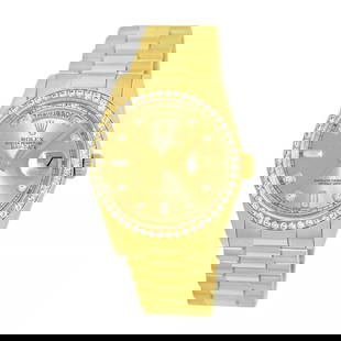 ROLEX 18K YELLOW GOLD 36MM DIAMOND  DAY DATE PRESIDENT 118348 BOX WARRANTY MINTY: ROLEX 18K YELLOW GOLD 36MM DIAMOND DAY DATE PRESIDENT 118348 BOX WARRANTY MINTY ROLEX 18K Yellow Gold 36mm Day Date President 118348 Box Warranty MINTY Pre-Owned Gent's 18K Yellow Gold 36mm Rolex Day-