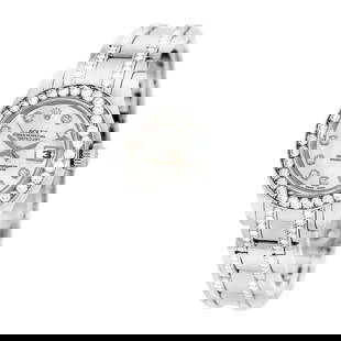 ROLEX 18K WHITE GOLD 29MM LADY FACTORY DIAMOND MASTERPIECE 80299 BOX WARRANTY: ROLEX 18K WHITE GOLD 29MM LADY FACTORY DIAMOND MASTERPIECE 80299 BOX WARRANTY Brand: Rolex Model: Masterpiece/Pearlmaster Reference No: 80299 Gender: Lady’s Movement: Handmade Swiss Chronometer Cert