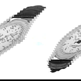 PATEK PHILIPPE 18K WHITE GOLD 39MM ANNUAL CALENDAR REF.5146 BOX WARRANTY: PATEK PHILIPPE 18K WHITE GOLD 39MM ANNUAL CALENDAR REF.5146 BOX WARRANTY PATEK PHILIPPE 18K White Gold 39mm Annual Calendar 5146 Box Warranty Gent's 18K White Gold 39mm Patek