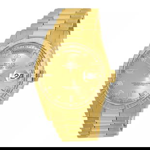 ROLEX 18K YELLOW GOLD 36MM DAY DATE PRESIDENT FACTORY DIAMONDS 118238 WARRANTY: ROLEX 18K YELLOW GOLD 36MM DAY DATE PRESIDENT FACTORY DIAMONDS 118238 WARRANTY ROLEX 18K Yellow Gold 36mm Day Date Diamond President # 118238 Box Warranty Gent's 18K Yellow Gold 36mm Rolex Day-Date "P