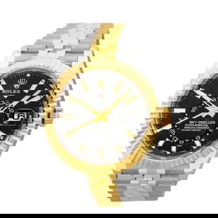 ROLEX STAINLESS STEEL & 18K YELLOW GOLD 42MM SKY DWELLER 326933 BOX 2022 NEW: ROLEX STAINLESS STEEL & 18K YELLOW GOLD 42MM SKY DWELLER 326933 BOX 2022 NEW NEW ROLEX Stainless Steel & 18K Yellow Gold 42mm Sky Dweller 326933 Warranty NEW Gent's Stainless Steel & 18K Yellow