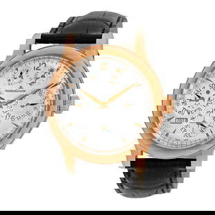 JAEGER LECOULTRE 18K ROSE GOLD 41.5MM MASTER 8 DAYS PERPETUAL BOX WARRANTY NEW: JAEGER LECOULTRE 18K ROSE GOLD 41.5MM MASTER 8 DAYS PERPETUAL BOX WARRANTY NEW JAEGER LeCOULTRE 18K Rose Gold 41.5mm "Master Eight Days Perpetual" 146.2.26.S Gent's 18K Rose Gold 41.5mm Jaeger LeCoult