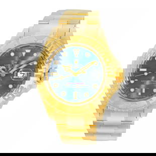 ROLEX 18K YELLOW GOLD 40MM YACHT-MASTER BLUE DIAL 16628 WARRANTY BOX 2001 MINTY: ROLEX 18K YELLOW GOLD 40MM YACHT-MASTER BLUE DIAL 16628 WARRANTY BOX 2001 MINTY ROLEX 18K Yellow Gold 40mm Yacht-Master 16628 Warranty Box MINTY Pre-Owned Gent's 18K Yellow Gold 40mm Rolex