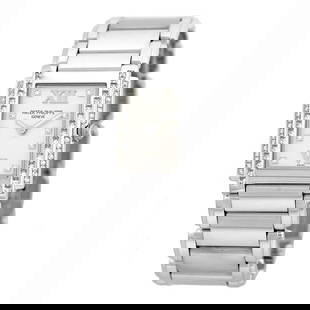 PATEK PHILIPPE 18K WHITE GOLD DIAMOND 4910 TWENTY 4 BOX WARRANTY 4910 G MINTY: PATEK PHILIPPE 18K WHITE GOLD DIAMOND 4910 TWENTY 4 BOX WARRANTY 4910 G MINTY PATEK PHILIPPE 18K White Gold Diamond 4910/20G Twenty 4 Quartz Warranty Papers Box Warranty Lady's 18K White Gold Patek