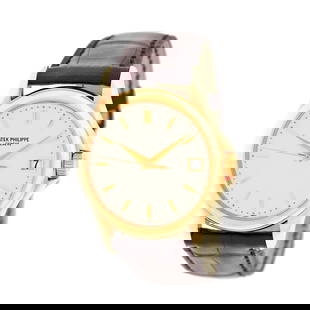 PATEK PHILIPPE 18K YELLOW GOLD 37MM CALATRAVA 5127J BOX WARRANTY: PATEK PHILIPPE 18K YELLOW GOLD 37MM CALATRAVA 5127J BOX WARRANTY PATEK PHILIPPE 18K Yellow Gold 37mm Calatrava 5127J Box Warranty Gent's 18K Yellow Gold 37mm Patek Philippe