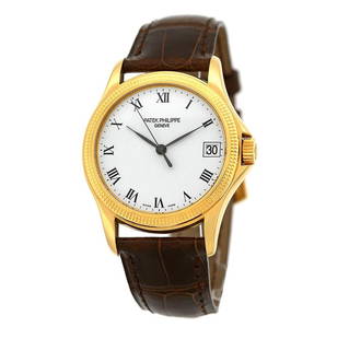 PATEK PHILIPPE 18K YELLOW GOLD 37MM CALATRAVA 5117 BOX WARRANTY MINTY: PATEK PHILIPPE 18K YELLOW GOLD 37MM CALATRAVA 5117 BOX WARRANTY MINTY PATEK PHILIPPE 18K Yellow Gold 37mm Calatrava 5117 Box Warranty Automatic Gent's 18K Yellow Gold 37mm Patek Philippe Ref # 5117 J