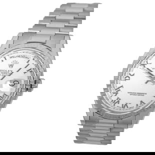 ROLEX 18K WHITE GOLD 36MM DAY-DATE PRESIDENT 118239 LIFETIME WARRANTY BOX MINTY: ROLEX 18K WHITE GOLD 36MM DAY-DATE PRESIDENT 118239 LIFETIME WARRANTY BOX MINTY Brand: Rolex Model: Day-Date "President" Reference No: 118239 Case Measurements: Case Diameter: 36mm Case Thickness: 12m