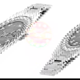 ROLEX 18K WHITE GOLD 29MM MASTERPIECE PEARLMASTER FACTORY DIAMOND  WARRANTY: ROLEX 18K WHITE GOLD 29MM MASTERPIECE PEARLMASTER FACTORY DIAMOND WARRANTY ROLEX 18K White Gold 29mm Masterpiece Pearlmaster Factory Diamond Warranty Lady's 18K White Gold Rolex Diamond "Masterpiece/