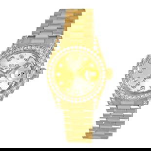 ROLEX LADY'S 18K YELLOW GOLD 26MM FACTORY DIAMOND PRESIDENT 179158 BOX WARRANTY: ROLEX LADY'S 18K YELLOW GOLD 26MM FACTORY DIAMOND PRESIDENT 179158 BOX WARRANTY ROLEX Lady's 18K Yellow Gold 26mm Factory Diamond President 179158 Box Warranty Pre-Owned Lady's 18K Yellow Gold 26mm Ro