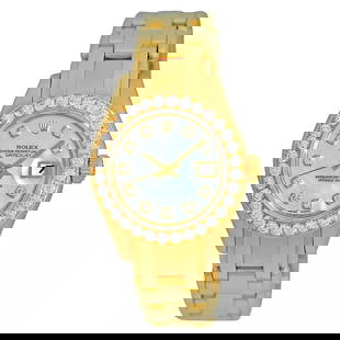 ROLEX 18K YELLOW GOLD 29MM MASTERPIECE 80298 FACTORY DIAMOND BOX WARRANTY MINTY: ROLEX 18K YELLOW GOLD 29MM MASTERPIECE 80298 FACTORY DIAMOND BOX WARRANTY MINTY ROLEX 18K Yellow Gold Masterpiece 80298 Factory Diamonds Box MINTY Pre-Owned Lady's 18K Yellow Gold 29mm Rolex Diamond