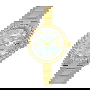 ROLEX STEEL & 18K YELLOW GOLD 31MM FACTORY DIAMOND DATEJUST 178383 WARANTY MINTY: ROLEX STEEL & 18K YELLOW GOLD 31MM FACTORY DIAMOND DATEJUST 178383 WARANTY MINTY ROLEX Stainless Steel & 18K Yellow Gold 31mm Datejust Factory Diamonds 178383 Box Waranty Pre-Owned Stainless Steel and