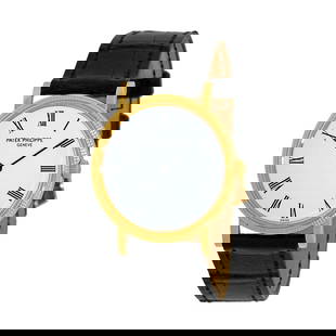 PATEK PHILIPPE 18K YELLOW GOLD 35MM CALATRAVA 5120J AUTOMATIC BOX WARRANTY MINTY: PATEK PHILIPPE 18K YELLOW GOLD 35MM CALATRAVA 5120J AUTOMATIC BOX WARRANTY MINTY PATEK PHILIPPE 18K Yellow Gold 35mm Calatrava # 5120 J Warranty Box MINTY Gent's 18K Yellow Gold 35mm Patek
