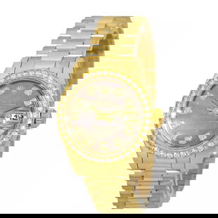ROLEX 18K YELLOW GOLD FACTORY DIAMOND PRESIDENT MOTHER OF PEARL 179138 WARRANTY: ROLEX 18K YELLOW GOLD FACTORY DIAMOND PRESIDENT MOTHER OF PEARL 179138 WARRANTY ROLEX 18K Yellow Gold Factory Diamond President Mother of Pearl 179138 Warranty Pre-Owned New Style Lady's 18K Yellow Go