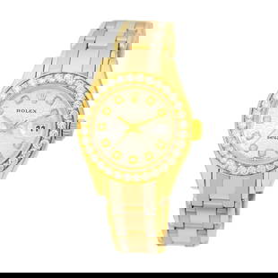 ROLEX 18K ROSE/YELLOW/WHITE GOLD 29MM TRIDOR MASTERPIECE 69298 BOX WARRANTY: ROLEX 18K ROSE/YELLOW/WHITE GOLD 29MM TRIDOR MASTERPIECE 69298 BOX WARRANTY ROLEX 18K Rose/Yellow/White Gold 29mm Tridor Masterpiece 69298 Box Warranty Pre-Owned Lady's 18K Rose/Yellow/White Gold 29mm