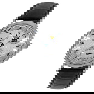 BREGUET 18K WHITE GOLD 36MM CLASSIQUE MOONPHASE POWER RESERVE 3130BB11 BOX: BREGUET 18K WHITE GOLD 36MM CLASSIQUE MOONPHASE POWER RESERVE 3130BB11 BOX BREGUET 18K White Gold 36mm Classique Moonphase Power Reserve 3130/BB/11/986 Box Warranty Gent's 18K White Gold 36mm Breguet