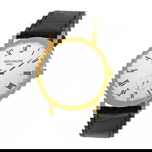 PATEK PHILIPPE 18K YELLOW GOLD 36MM CALATRAVA 5119 J WARRANTY 2014 BOX MINTY: PATEK PHILIPPE 18K YELLOW GOLD 36MM CALATRAVA 5119 J WARRANTY 2014 BOX MINTY PATEK PHILIPPE 18K Yellow Gold 36mm Patek Calatrava 5119J Warranty MINTY Gent's 18K Yellow Gold 36mm Patek Philippe Ref #