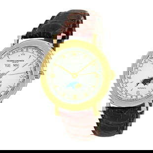 VACHERON CONSTANTIN 18K YELLOW GOLD 36MM HISTORIQUES TRIPLE CALENDAR 47050 MINTY: VACHERON CONSTANTIN 18K YELLOW GOLD 36MM HISTORIQUES TRIPLE CALENDAR 47050 MINTY VACHERON CONSTANTIN 18K Yellow Gold 36mm Historiques Triple Calendar 47050 Box, Warranty MINTY Gent's 18K Yellow Gold