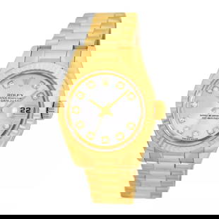 ROLEX 18K YELLOW GOLD 26MM PRESIDENT DIAMOND DIAL  179178 BOX WARRANTY: ROLEX 18K YELLOW GOLD 26MM PRESIDENT 179178 BOX WARRANTY ROLEX Lady's 18K Yellow Gold 26mm "President" 179178 Pre-Owned Lady's 18K Yellow Gold 26mm Rolex "President" Brand: Rolex Model: Datejust &rdqu