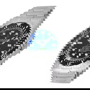 ROLEX STAINLESS STEEL 44MM DEEPSEA CAMERON D-BLUE 126660 BOX WARRANTY MINTY: ROLEX STAINLESS STEEL 44MM DEEPSEA CAMERON D-BLUE 126660 BOX WARRANTY MINTY ROLEX Stainless Steel 44mm DEEPSEA Cameron D-Blue 126660 Box Warranty MINTY Pre-Owned Gent's Stainless Steel 44mm Rolex