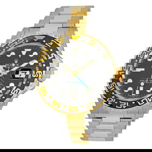 ROLEX STAINLESS STEEL & 18K YELLOW GOLD 40MM GMT-MASTER II 116713 WARRANTY BOX: ROLEX STAINLESS STEEL & 18K YELLOW GOLD 40MM GMT-MASTER II 116713 WARRANTY BOX Brand: Rolex Model: GMT-Master II Reference No: 116713 Case Measurements: Case Diameter: 40mm Case Thickness: 12mm