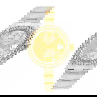 ROLEX STAINLESS STEEL & 18K YELLOW GOLD 31MM  DATEJUST FLORAL 178383 BOX WARANTY: ROLEX STAINLESS STEEL & 18K YELLOW GOLD 31MM DATEJUST FLORAL 178383 BOX WARANTY ROLEX Stainless Steel & 18K Yellow Gold 31mm Datejust Floral 178383 Box Waranty Pre-Owned Stainless Steel and 18K Yellow