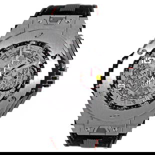 HUBLOT LIMITED TITANIUM 45MM BIG BANG FERRARI CHRONOGRAPH 401.NX.0123.VR BOX: HUBLOT LIMITED TITANIUM 45MM BIG BANG FERRARI CHRONOGRAPH 401.NX.0123.VR BOX HUBLOT Limited Titanium 45mm Big Bang Ferrari Chronograph 401.NX.0123.VR Box Warranty Gent's Limited Edition Titanium 45mm