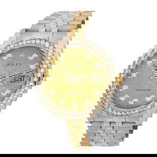 ROLEX STAINLESS STEEL 18K YELLOW GOLD 36MM FACTORY DIAMOND DATEJUST 116243 BOX: ROLEX STAINLESS STEEL 18K YELLOW GOLD 36MM FACTORY DIAMOND DATEJUST 116243 BOX ROLEX Stainless Steel 18K Yellow Gold 36mm Factory Diamond Datejust 116243 Box Warranty Gent's Stainless Steel & 18K
