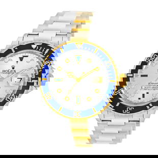ROLEX STAINLESS STEEL & 18K YELLOW GOLD 40MM SUBMARINER 16613 BOX WARRANTY: ROLEX STAINLESS STEEL & 18K YELLOW GOLD 40MM SUBMARINER 16613 BOX WARRANTY Brand: Rolex Model: Submariner Reference No: 16613 Case Measurements: Case Diameter: 40mm Case Thickness: 13mm Water