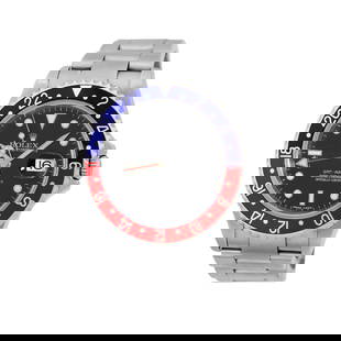 ROLEX STAINLESS STEEL 40MM GMT MASTER II PEPSI 16710 WARRANTY PAPERS BOX MINTY: ROLEX STAINLESS STEEL 40MM GMT MASTER II PEPSI 16710 WARRANTY PAPERS BOX MINTY ROLEX Stainless Steel 40mm GMT Master II Pepsi 16710 Warranty Papers Box MINTY Pre-Owned Gent's Stainless Steel 40mm Role