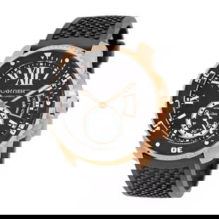 CARTIER 18K ROSE GOLD 42MM CALIBRE DE CARTIER W7100052-3730 BOX WARRANTY: CARTIER 18K ROSE GOLD 42MM CALIBRE DE CARTIER W7100052-3730 BOX WARRANTY CARTIER 18K Rose Gold 42mm Calibre de Cartier W7100052-3730 BOX Warranty Gent's 18K Rose Gold 42mm Cartier "Calibre de Cartier