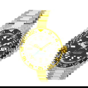 ROLEX STEEL & 18K YELLOW GOLD 40MM GMT MASTER II CERAMIC 116713 BOX WARRANTY: ROLEX STEEL & 18K YELLOW GOLD 40MM GMT MASTER II CERAMIC 116713 BOX WARRANTY ROLEX Stainless Steel & 18K Yellow Gold 40mm GMT Master II Ceramic 116713 Box Warranty MINTY Pre-Owned Gent's