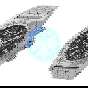 BREITLING  STAINLESS STEEL 47MM CHRONOMAT GMT CHRONOGRAPH AB0410 BOX WARRANTY: BREITLING STAINLESS STEEL 47MM CHRONOMAT GMT CHRONOGRAPH AB0410 BOX WARRANTY BREITLING Stainless Steel 47mm Chronomat GMT Chronograph AB0410 Box Warranty Gent's Stainless Steel 47mm Breitling "Chronom