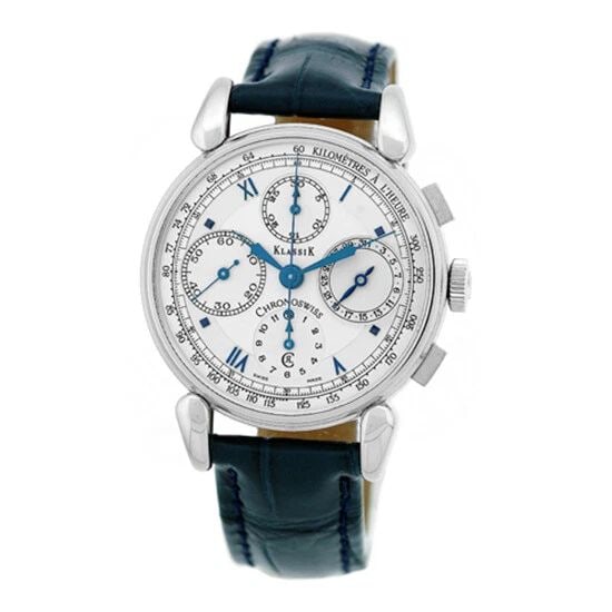 CHRONOSWISS STEEL 37MM KLASSIK CHRONOGRAPH CH 7403 BOX WARRANTY UNWORN NEW: CHRONOSWISS STEEL 37MM KLASSIK CHRONOGRAPH CH 7403 BOX WARRANTY UNWORN NEW Brand: Chronoswiss Model: Klassik Reference No: CH 7403 Gender: Gent’s Movement: Handmade Swiss Automatic Movement Visible