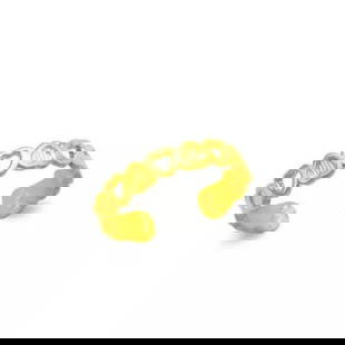 NEW 14K YELLOW GOLD HEART KNUCKLE / TOE RING: NEW 14K YELLOW GOLD HEART KNUCKLE / TOE RING 14K Yellow Gold Approx. 4mm Center High Polished/Diamond Cut Adjustable Weight: 0.9 Grams