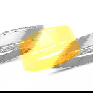 NEW 14K YELLOW GOLD MEN'S NUGGET RING: NEW 14K YELLOW GOLD MEN'S NUGGET RING 14K Yellow Gold Approx. 10mm Center High Polished/Diamond Cut Weight: 5.2 Grams
