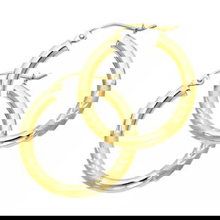 NEW 14K YELLOW GOLD 3MM BUDDED DC HOOP EARRINGS: NEW 14K YELLOW GOLD 3MM BUDDED DC HOOP EARRINGS 14K Yellow Gold NEW 3MM BUDDED DC HOOP EARRINGS WEIGHT: 1.6g