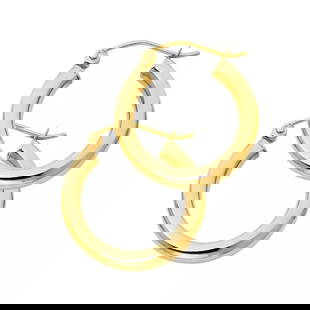 NEW 14K YELLOW GOLD 3MM PLAIN HOOP EARRINGS: NEW 14K YELLOW GOLD 3MM PLAIN HOOP EARRINGS 14K Yellow Gold NEW 3MM PLAIN HOOP EARRINGS WEIGHT: 1.2g