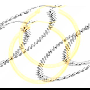 NEW 14K YELLOW GOLD DC HOOP EARRINGS: NEW 14K YELLOW GOLD DC HOOP EARRINGS 14K Yellow Gold NEW DC HOOP EARRINGS WEIGHT: g