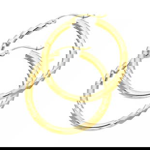 NEW 14K YELLOW GOLD 3MM BUDDED DC HOOP EARRINGS: NEW 14K YELLOW GOLD 3MM BUDDED DC HOOP EARRINGS 14K Yellow Gold NEW 3MM BUDDED DC HOOP EARRINGS WEIGHT: 2.4g