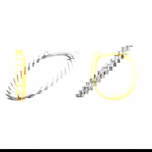 NEW 14K YELLOW GOLD CZ HUGGIES EARRINGS: NEW 14K YELLOW GOLD CZ HUGGIES EARRINGS 14K Yellow Gold NEW CZ HUGGIES EARRINGS WEIGHT: 1.3g