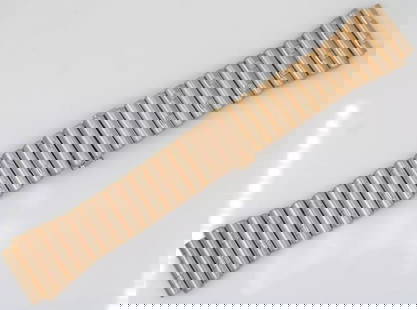 BREITLING 18K ROSE GOLD 22MM BULLET BRACELET BAND 146.5 GRAMS: BREITLING 18K ROSE GOLD 22MM BULLET BRACELET BAND 146.5 GRAMS BREITLING 18K ROSE GOLD 22MM BULLET BRACELET BAND 146.5 GRAMS Description Breitling 18k Rose Gold 22mm Bullet Bracelet Band The watch band